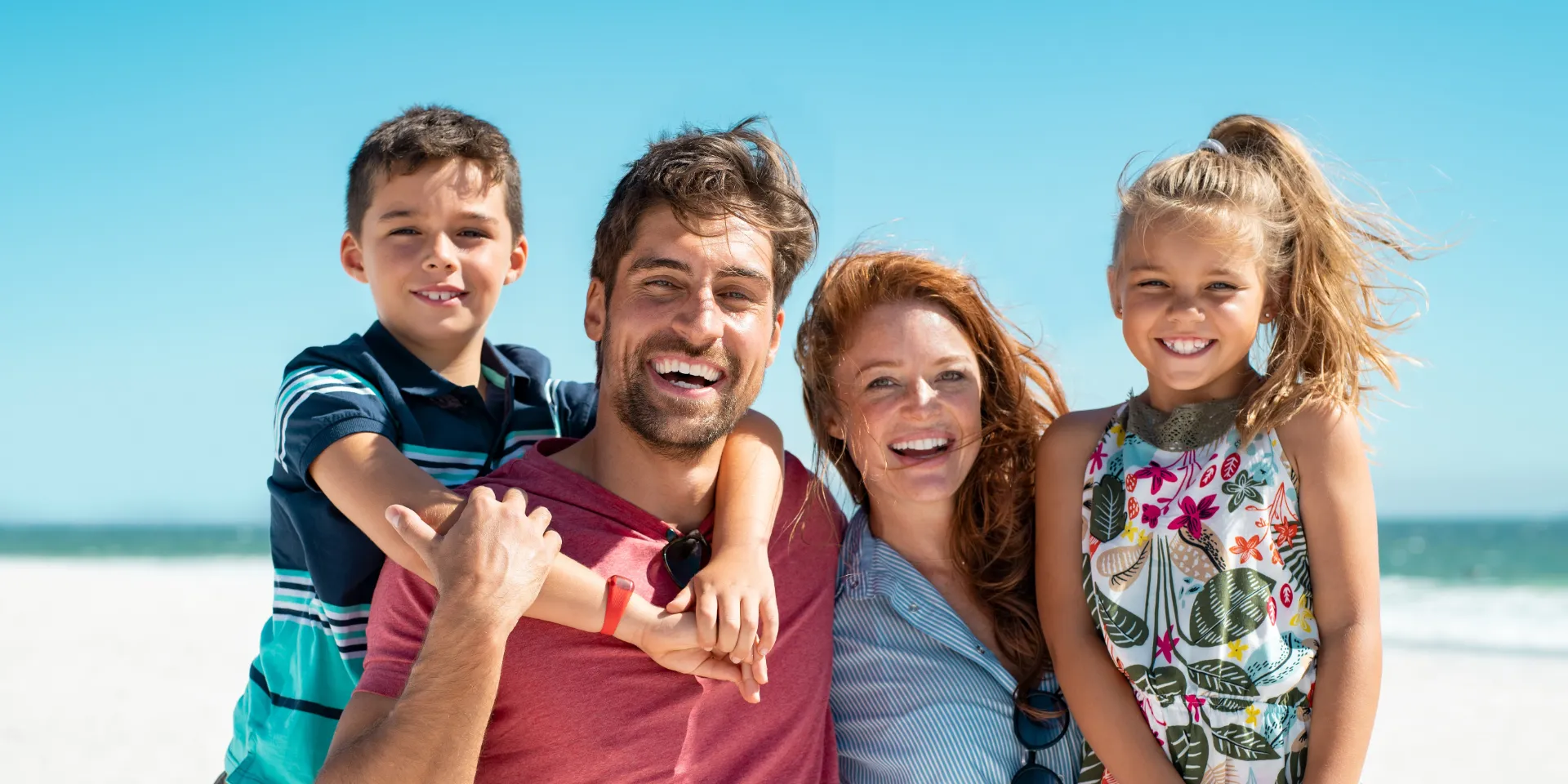 Familie am Strand