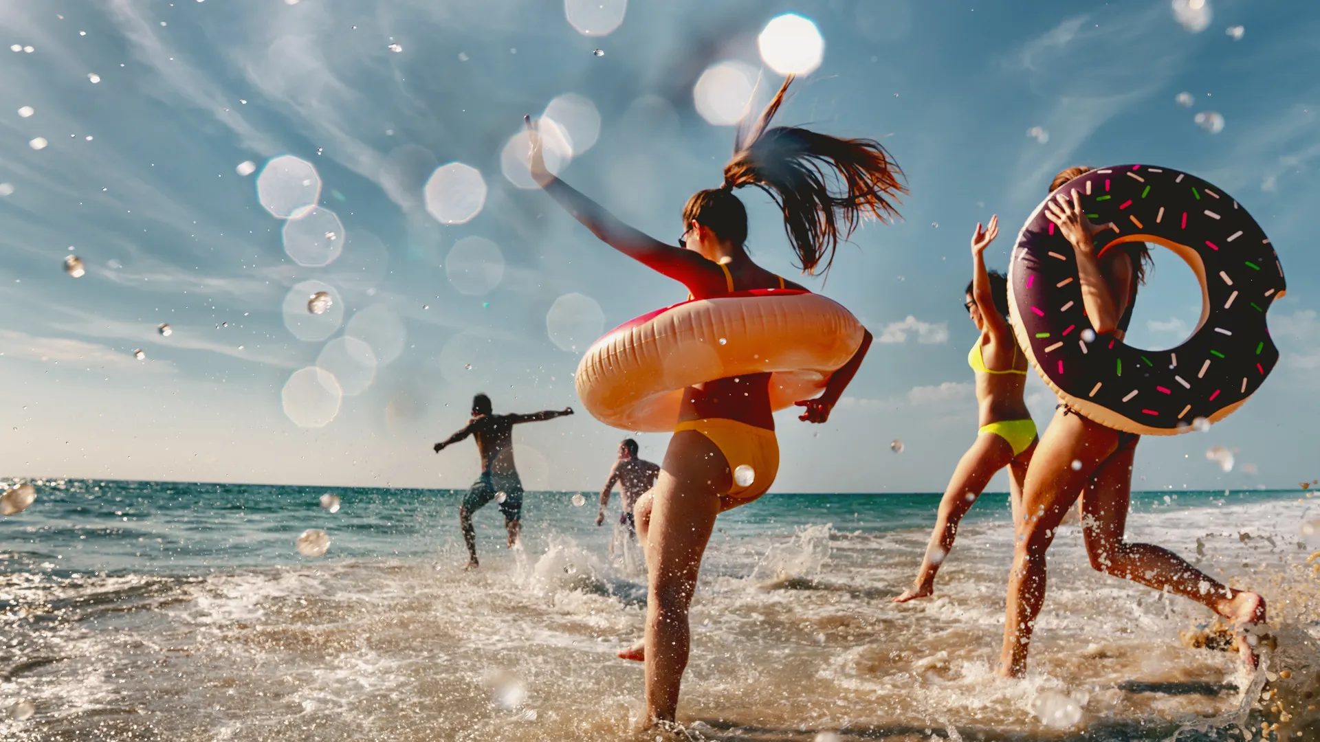 Badeurlaub mit Freunden